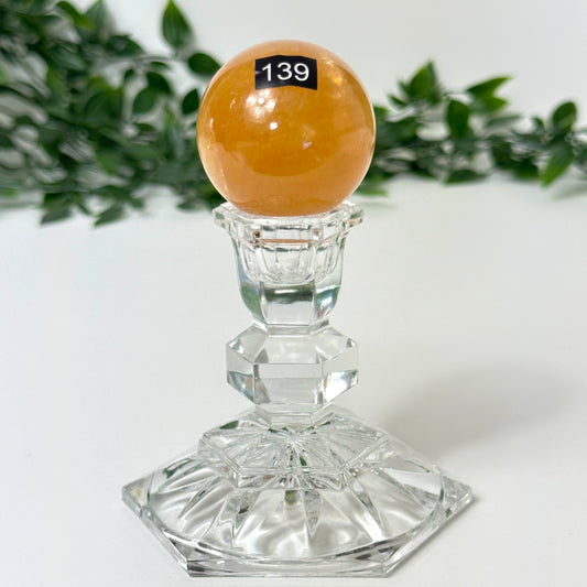 Honey Calcite Sphere #139