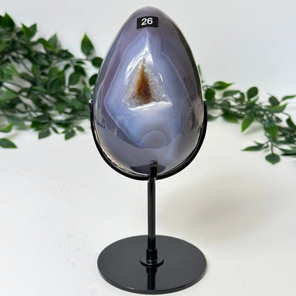 Druzy Agate Egg with Stand #26