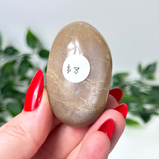 Peach Moonstone Palm Stone #101