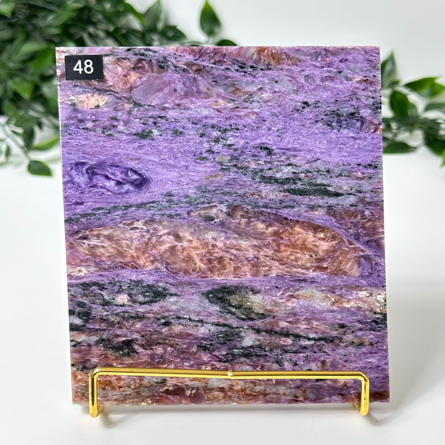 Charoite Slab with Stand #48