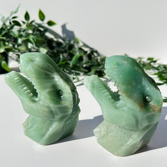 Green Aventurine Dinosaur Head