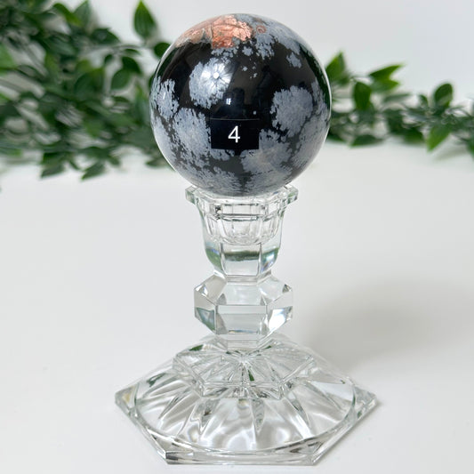 High Quality Snowflake Obsidian Sphere #4