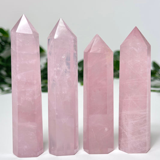 High Quality Rose Quartz Towers SML