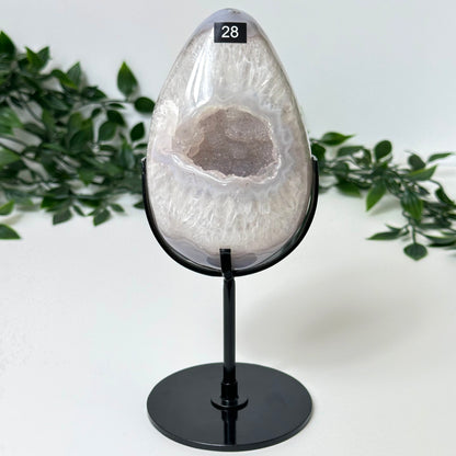 Druzy Agate Egg with Stand #28