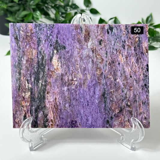 Charoite Slab with Stand #50