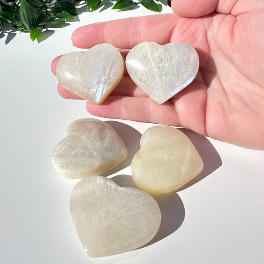 High Grade Moonstone Hearts