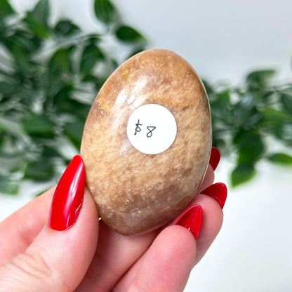 Peach Moonstone Palm Stone #99