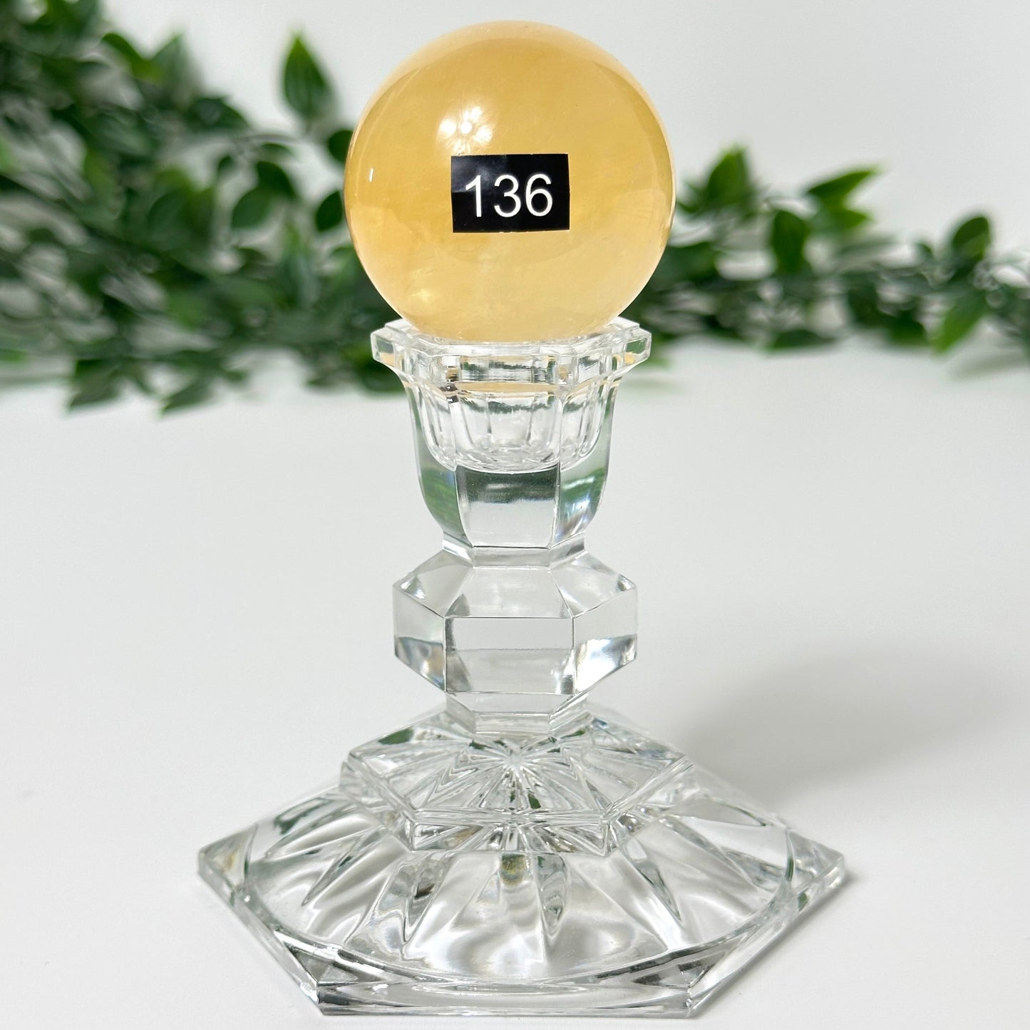 Honey Calcite Sphere #136