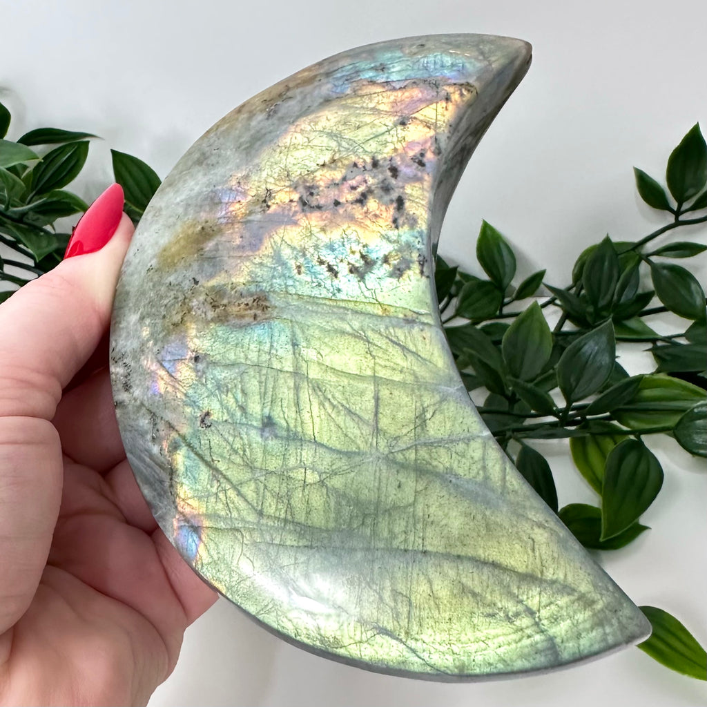 Labradorite Moon with Stand #13