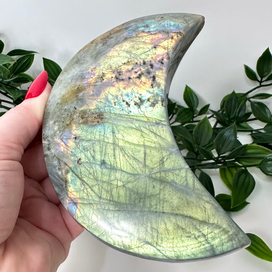 Labradorite Moon with Stand #13