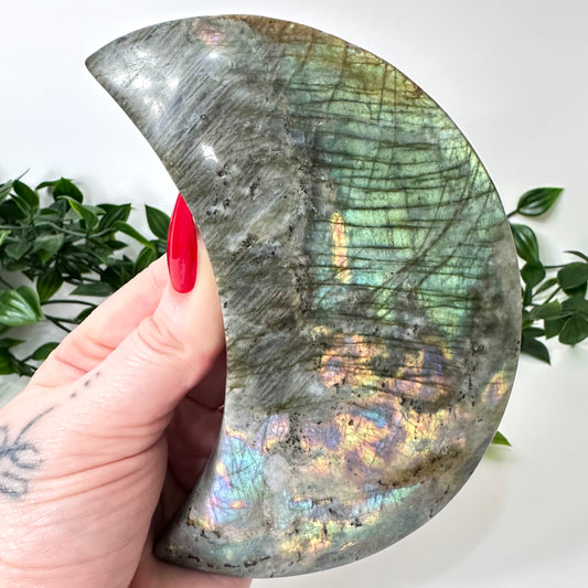 Labradorite Moon with Stand #13