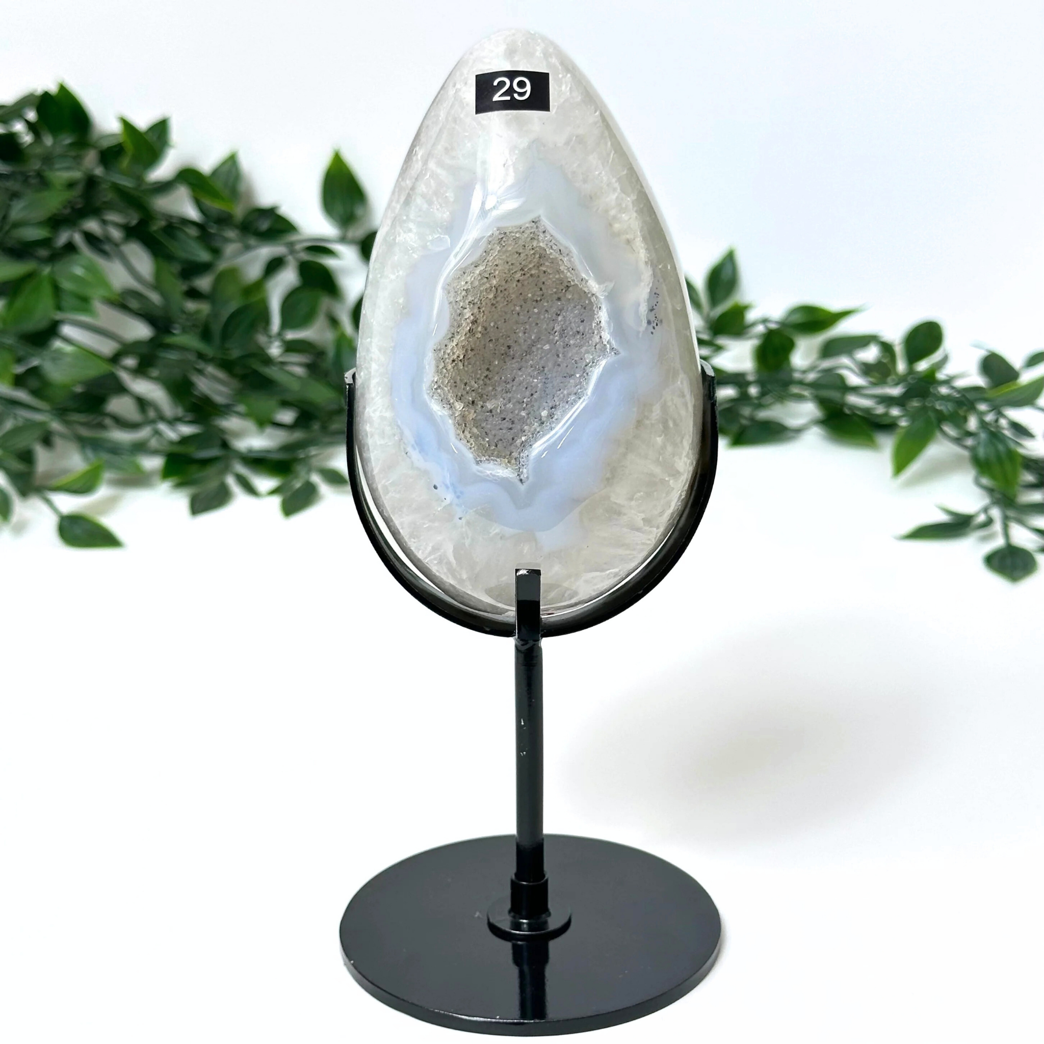 Druzy Agate Egg with Stand #29