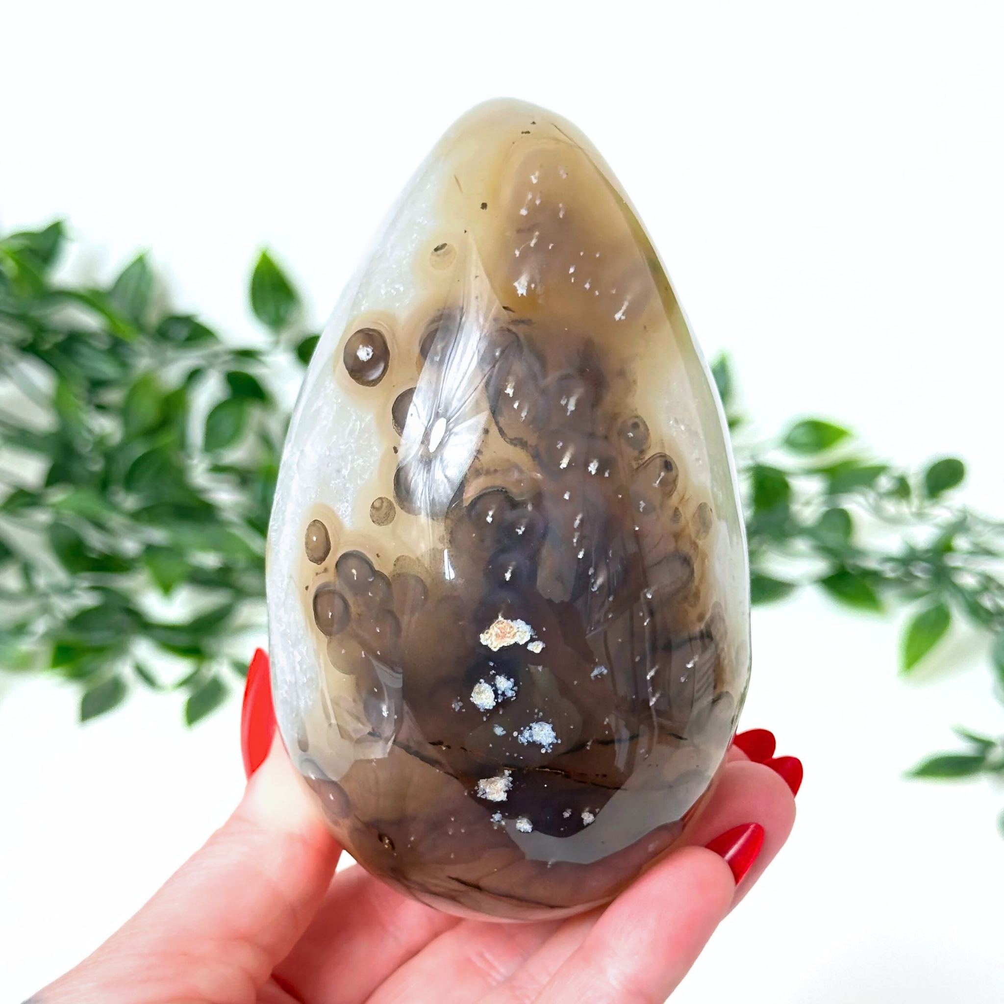 Druzy Agate Egg with Stand #29