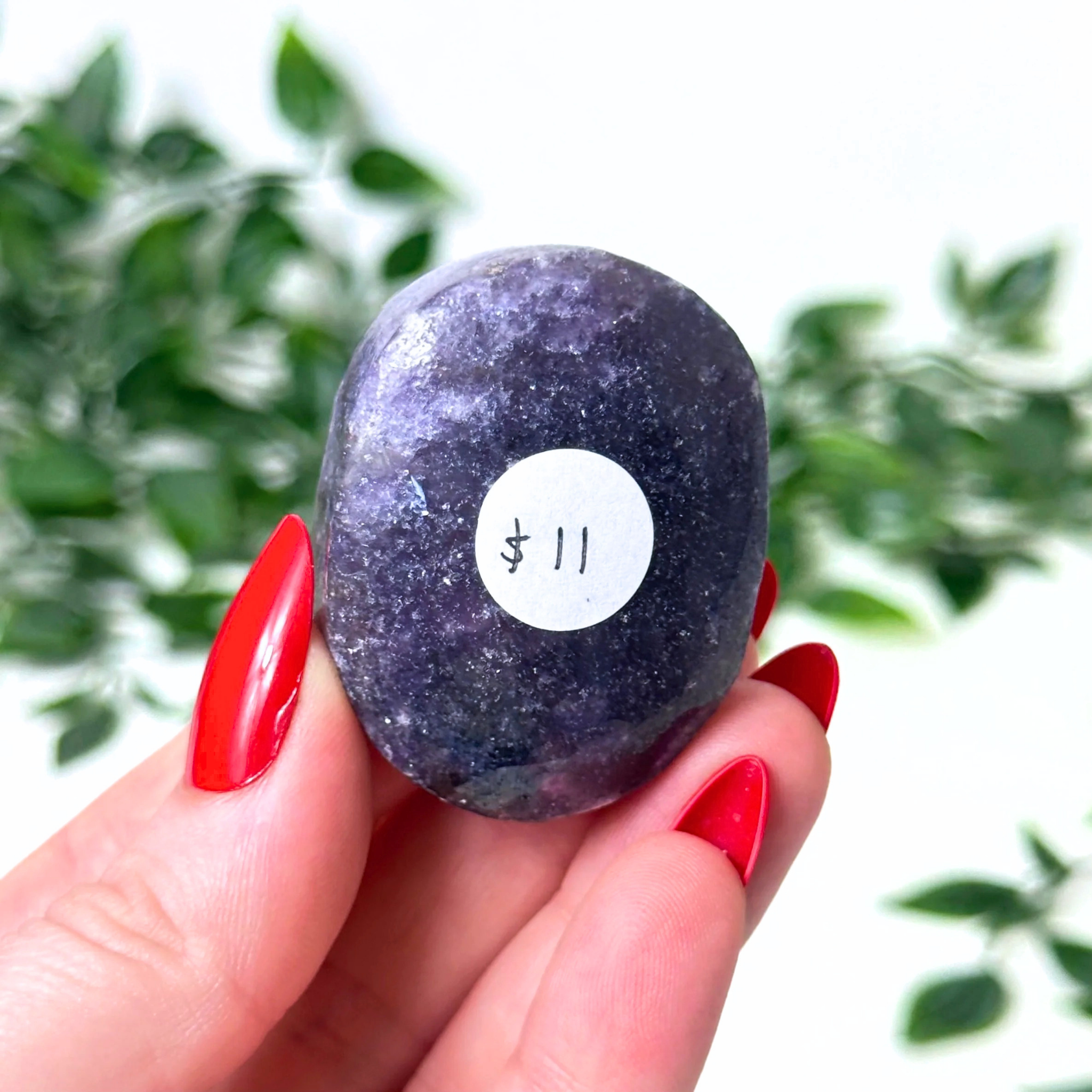 Lepidolite Palm Stone #108