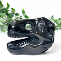 Obsidian T-Rex Skull