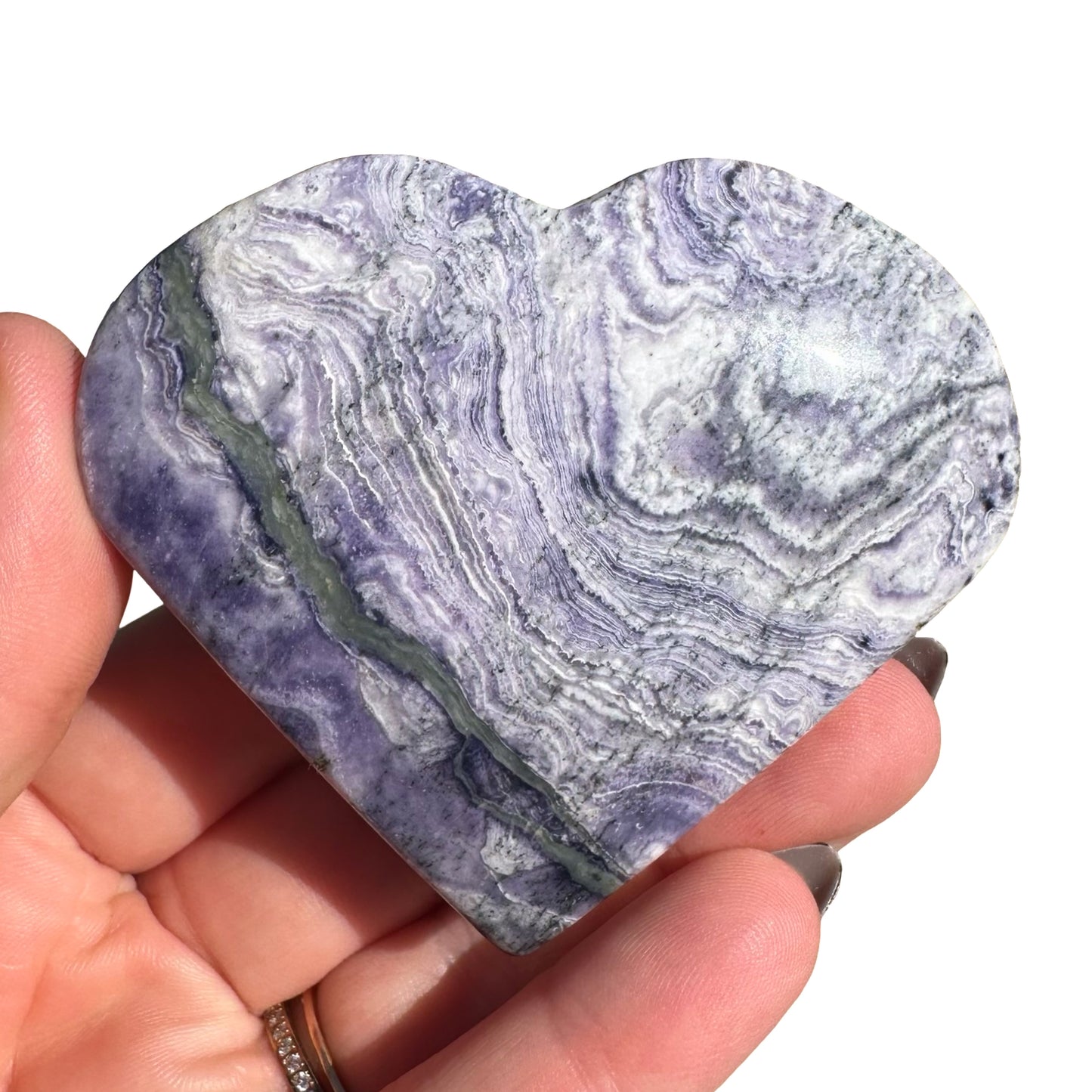 Purple Jasper Heart w/ Stand J5