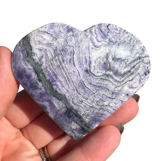 Purple Jasper Heart w/ Stand J5