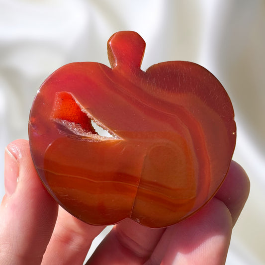 Carnelian Druzy Apple