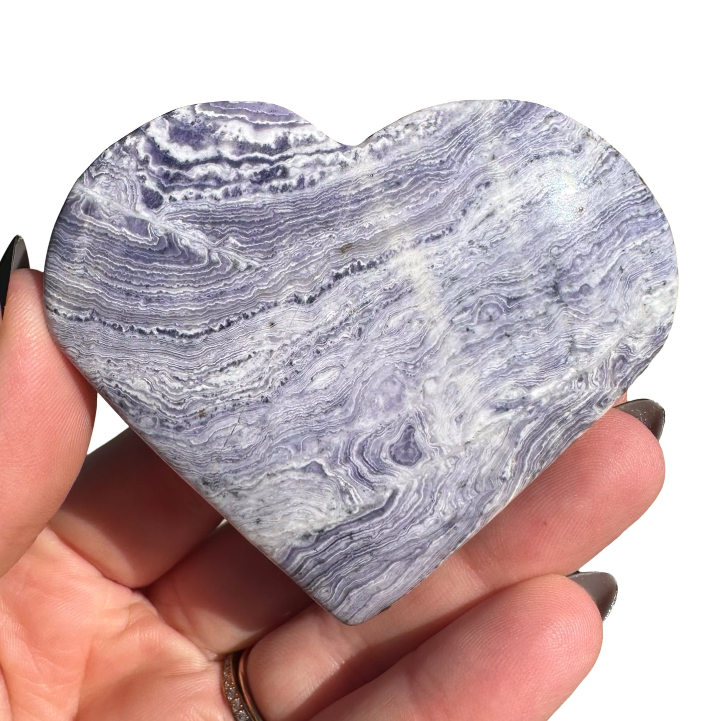 Purple Jasper Heart w/ Stand J4