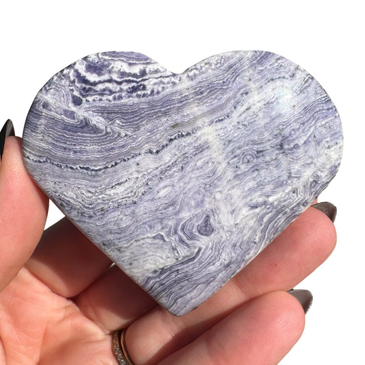 Purple Jasper Heart w/ Stand J4