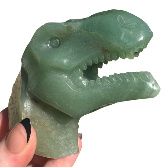 Green Aventurine Dinosaur Head