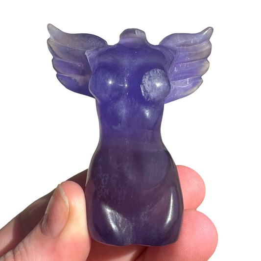 Fluorite Goddess with Wings