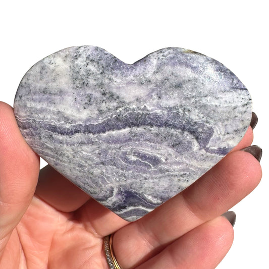 Purple Jasper Heart w/ Stand J2