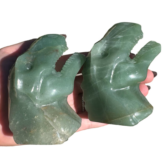 Green Aventurine Dinosaur Head