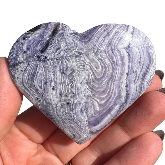 Purple Jasper Heart w/ Stand J6