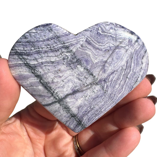 Purple Jasper Heart w/ Stand J3