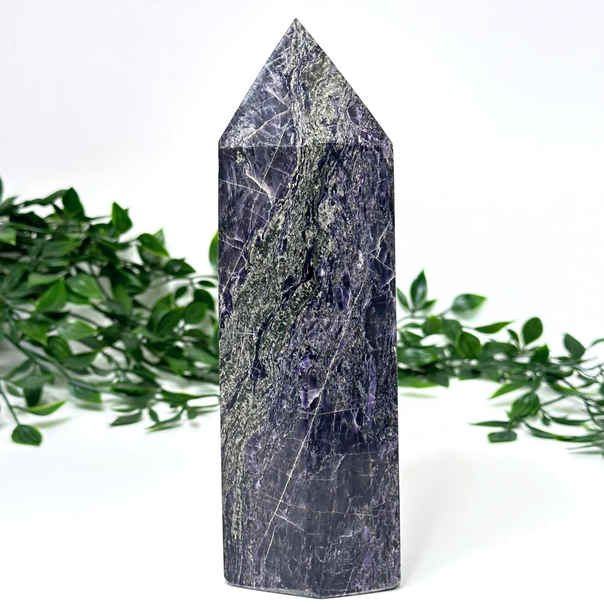 XL Purple Fluorite and Matrix Tower - Imperfect